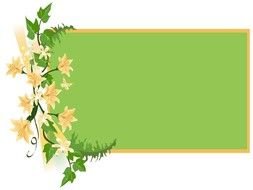 green Borders With Flowers clipart