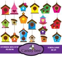 Home Digital Cliparts Cute Birdhouse Clipart And Vectors