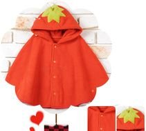 New Design Fashion Baby Girls Boys Cute Strawberry Duck Cloak Lovely