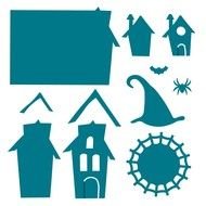 ghosts as graphic elements for clipart