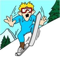 Clip art of Snow Skiing man