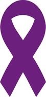 Purple Awareness Ribbon Clip Art drawing