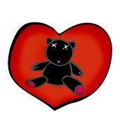 tedde in heart drawing