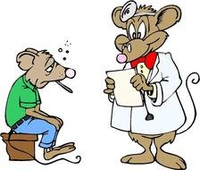 Doctor And Sick Patient Cartoon N2