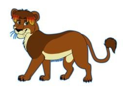 cartoon lion as illustration