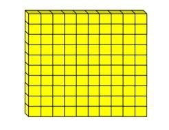 Ä°llustration of yellow Base Ten Blocks