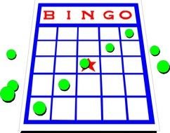 Bingo Card Clip Art drawing