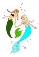 Elsa Anna And Ariel