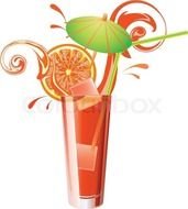 Juice Glass Vector