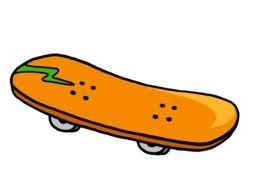 orange Skateboard drawing