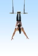 trapeze artist in action