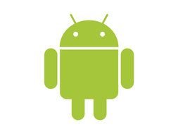 green Android logo on a white background