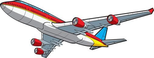 big Airplane Cartoon drawing