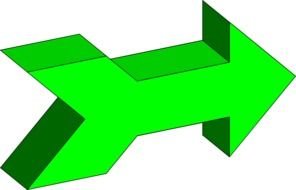 3D Arrow Clip Art drawing