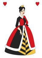 Cartoon Beautiful Queen drawing