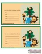 Free Printable Safari Baby Shower Invitations