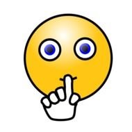 silent smiley on a white background