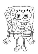 coloring page with Sponge Bob