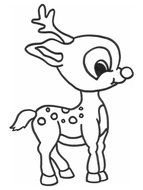 cartoon deer, Coloring Page