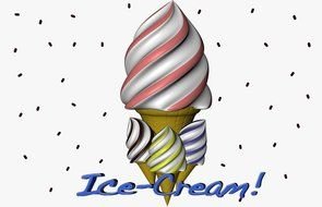 clipart of the Ice Cream in a cone