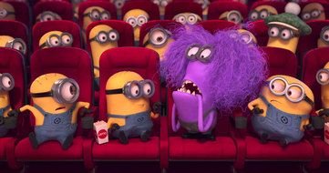 Minions watching movie