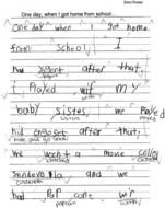 Elementary Student Writing Samples