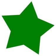 nice Green Star Clip Art drawing