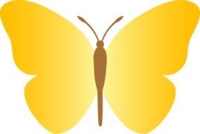 Yellow Butterfly Clip Art drawing