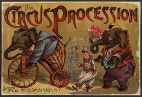 Vintage Circus Elephant poster drawing