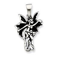 Small Antiqued And Polished Dancing Fairy Pendant 258823 IceCarats