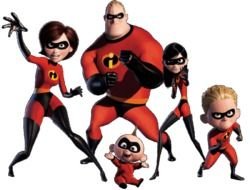 Clip art of Incredibles Cartoon Characters