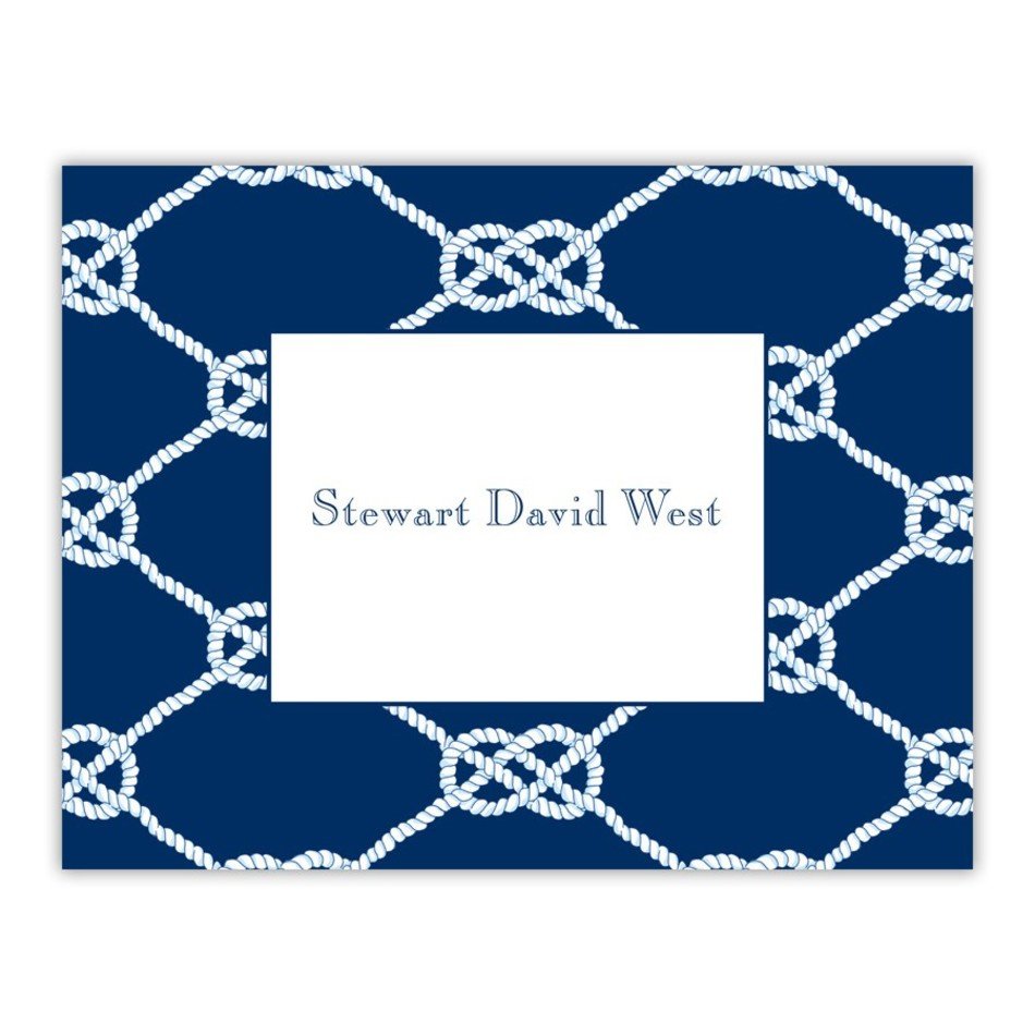 Nautical Knot Navy Foldover drawing