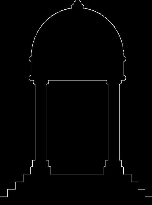 Clipart of Temple in a dark