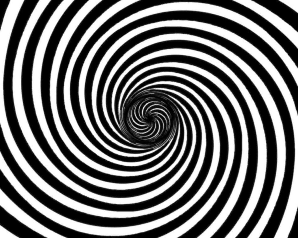 clipart of painted black and white spiral