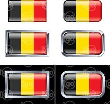 Belgium Button Icons 1 300x284 Vector Flag Icon Set