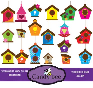Home Digital Cliparts Cute Birdhouse Clipart And Vectors