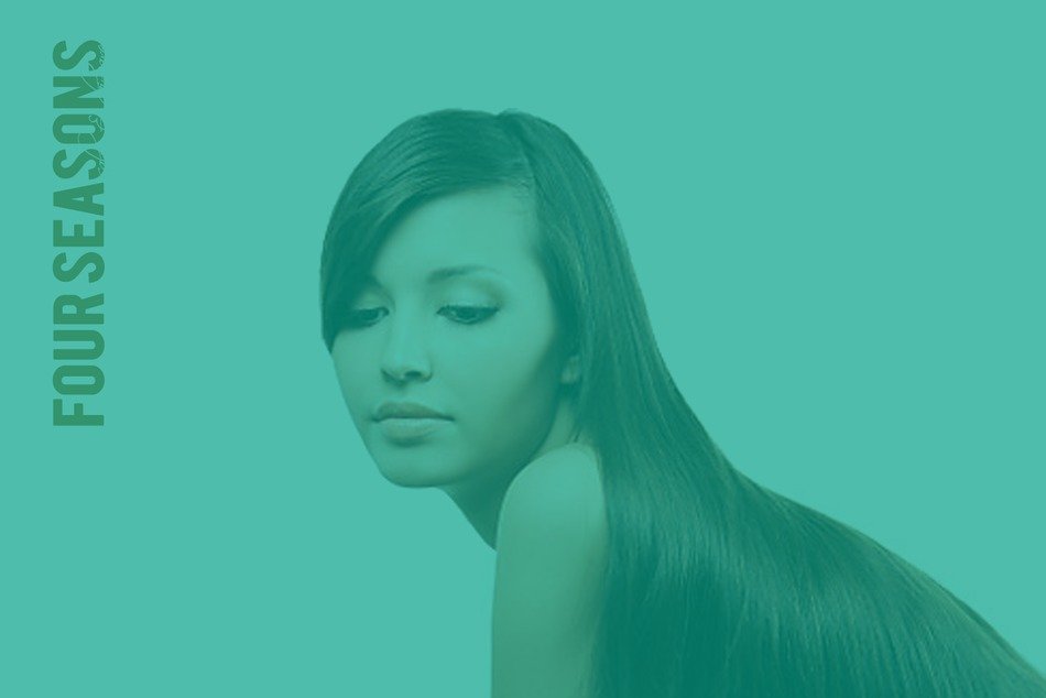 portrait of a girl in a green light
