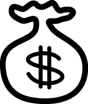 Money Bag Clip Art Black And White N4