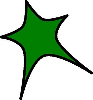 Green Star Clip Art N19