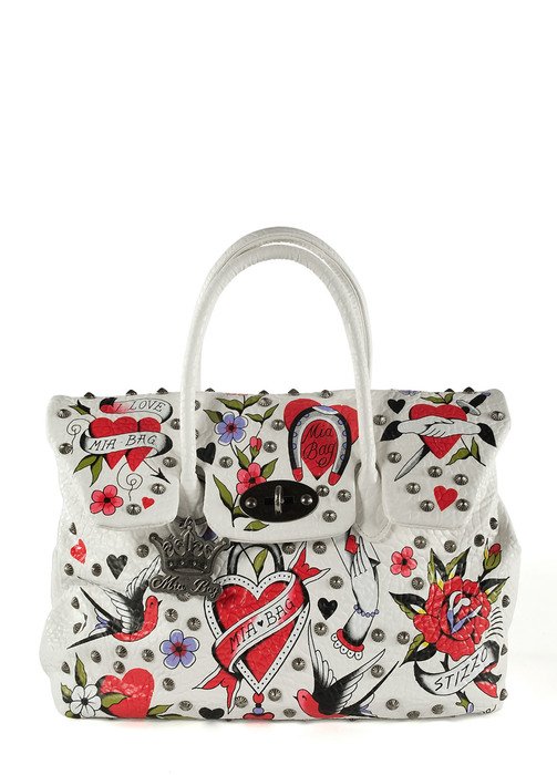 bag with colorful prints as a picture for clipart