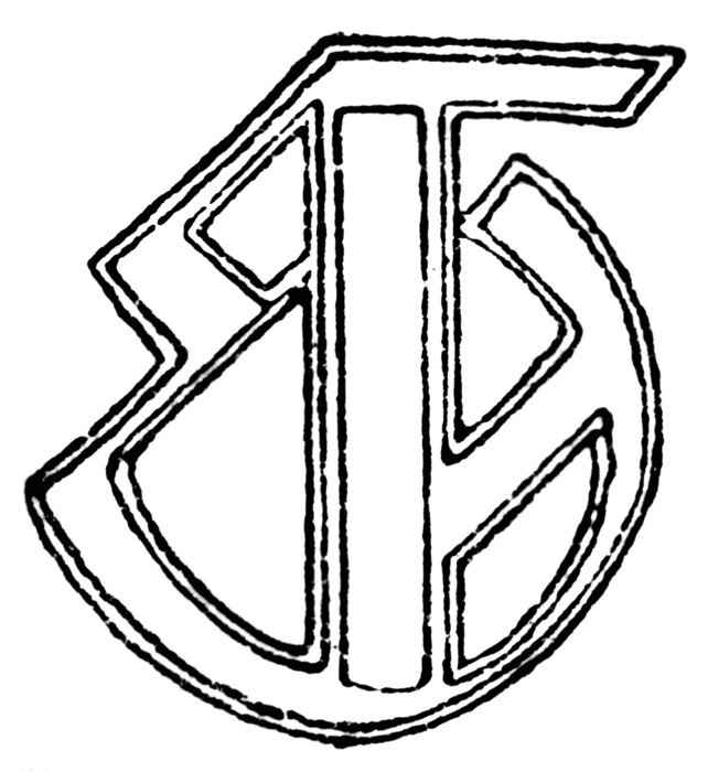 Old English letter G, hand drawing