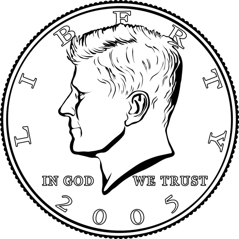 Half Dollar as a graphic illustration