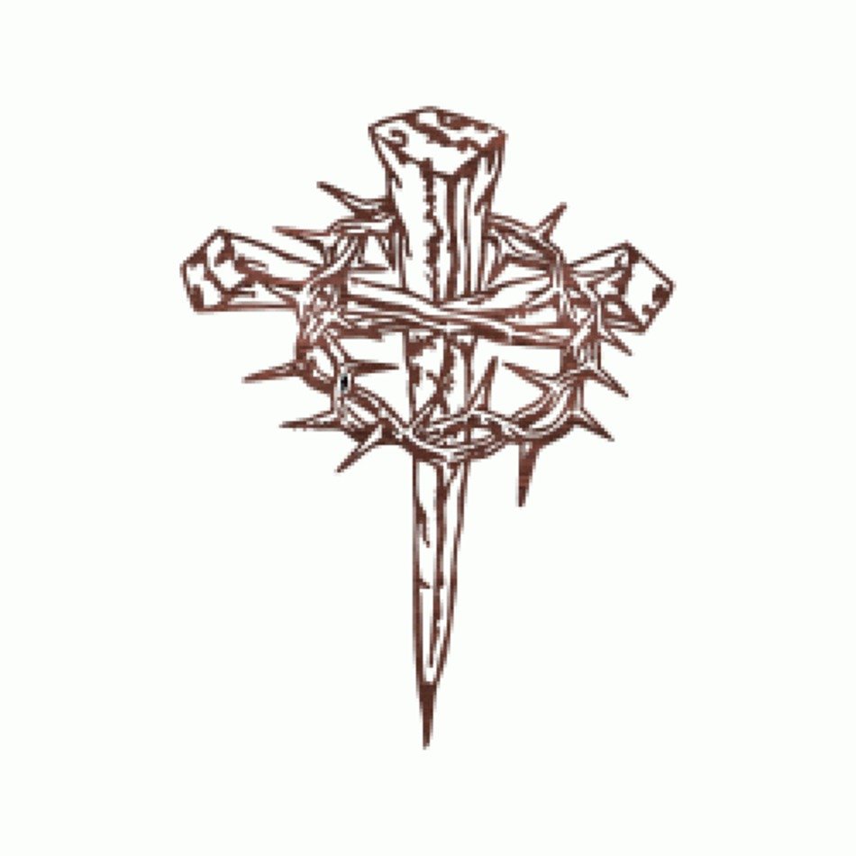 crown of thorns with cross clipart