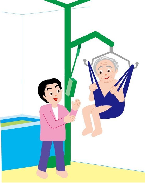 Cartoon caring about the grandparents clipart