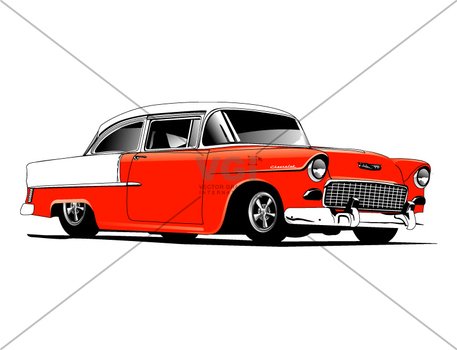 1955 Chevy Red And White Jpeg