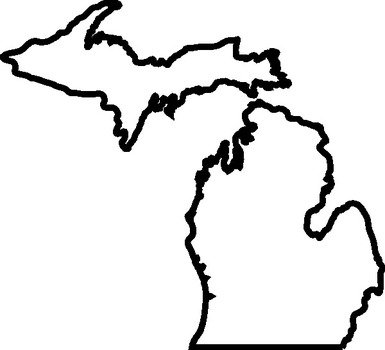Michigan Outline Clip Art N5