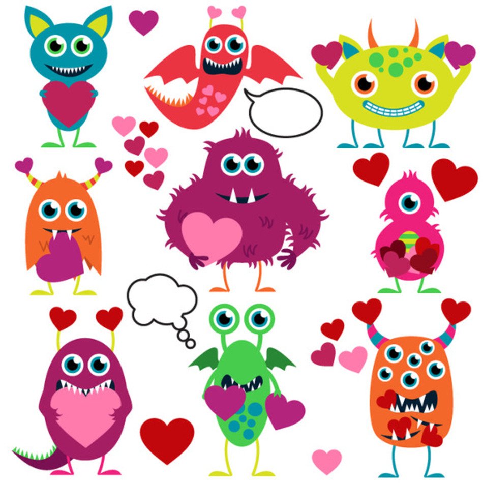 Cute Monster Clip Art N43