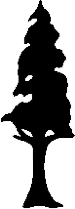 black mahogany silhouette