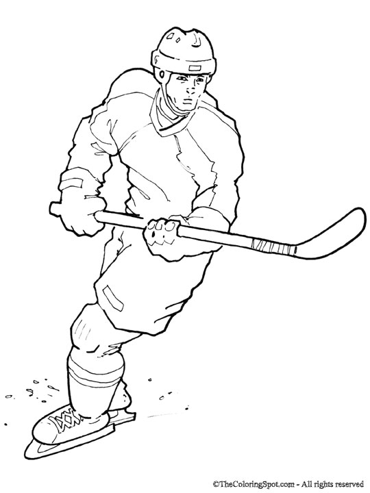 Hockey Player Coloring Pages free image download