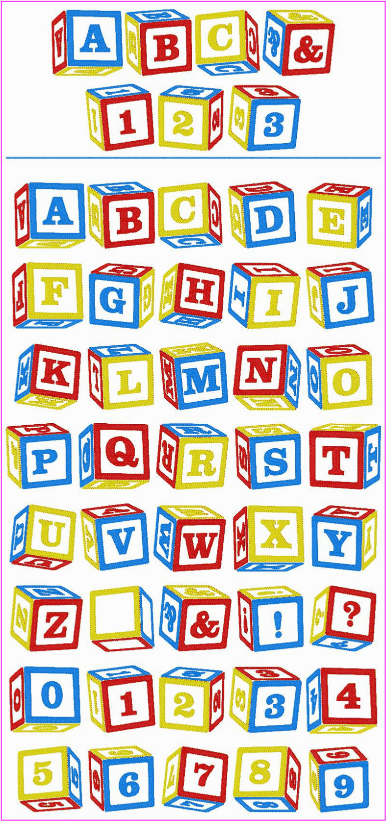 ABC Baby Block Letters drawing free image download
